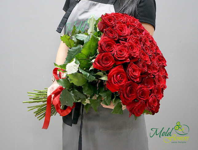 51 Red Roses 50-60 cm photo